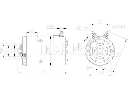 MAHLE ORIGINAL MM 380 Electric Motor